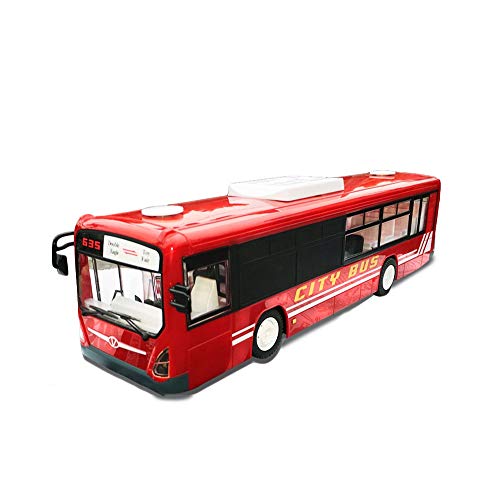 ROIY Bus de Control Remoto autobús con un Solo botón Abrir inalámbrica de Coches de Juguete eléctrico Bus Niño Modelo de Coche de Carga de simulación de Control Remoto de Coches de Juguete