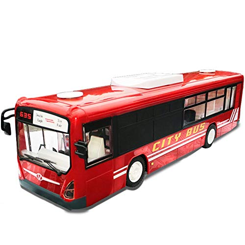 ROIY Bus de Control Remoto autobús con un Solo botón Abrir inalámbrica de Coches de Juguete eléctrico Bus Niño Modelo de Coche de Carga de simulación de Control Remoto de Coches de Juguete