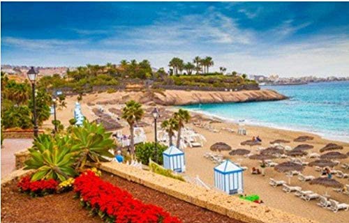 Rompecabezas 1000 piezas de rompecabezas de madera Rompecabezas de animales Rompecabezas de vacaciones de verano en la playa El Duque de Tenerife en La Costa de Adeje Canarias arte DIY adulto adulto