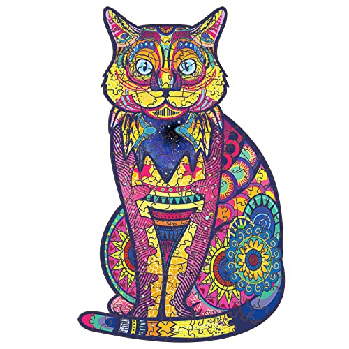 Rompecabezas De Madera De Animales para Niños Y Adultos, Piezas De Puzzles De Forma única Garfield, 100 Piezas, Regalos para Niños/Niñas/Padres/Familia