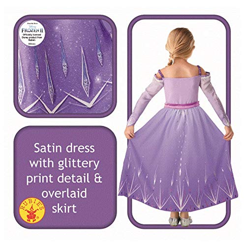 Rubies 300460 9-10 Disney Frozen 2 - Disfraz de Frozen 2, para niñas, multicolor