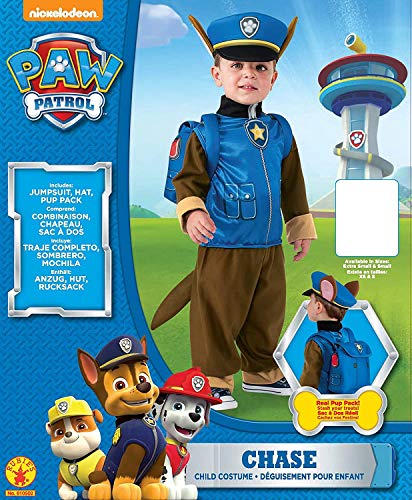 Rubies 610502-T Patrulla Canina Disfraz Chase para niño, talla 2-4 (3 años)