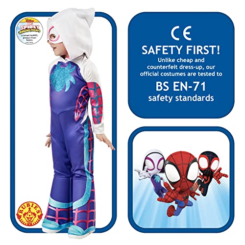 Rubies Disfraz Ghost Spider Preschool Saf, Talla 3-4 años, para niños (702742-S)