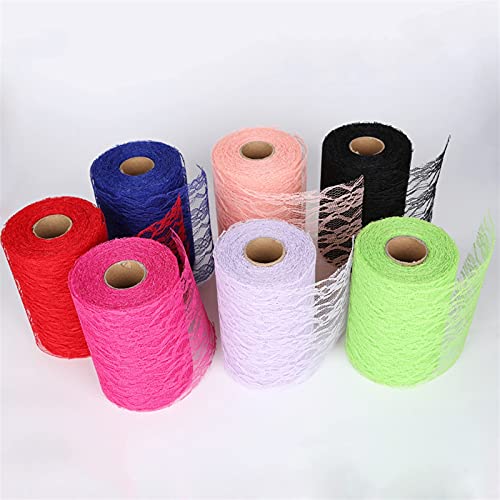 RUIXINLI 22 Meter Light Pink Tull TÁJO DE CORDÓN Tela de Correos 15 cm Red de Encaje Neta for Tutu Falda Silla Tabla Corredor (Color : Rosa Claro, Size : 1pc)