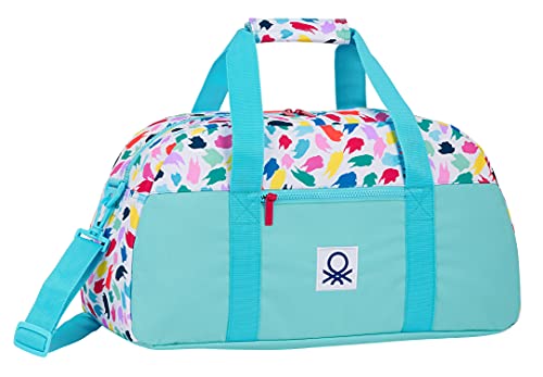 Safta Bolsa de Deporte de Benetton Brochitas, 500x260x200 mm, Multicolor