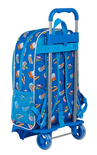Safta Mochila Infantil de Superzings Serie 5, Modelo 522 con Carro 905, 320x140x420 mm, color Azul
