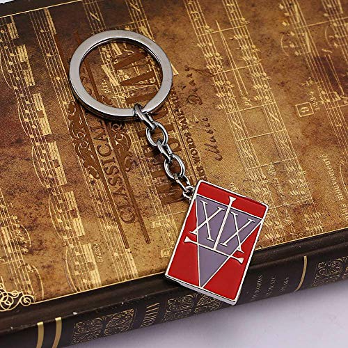 Saicowordist Hunter × Hunter Llavero Anime Lindo Colgante Aleación Llavero Accesorio Anime Fans Regalo (Rojo)