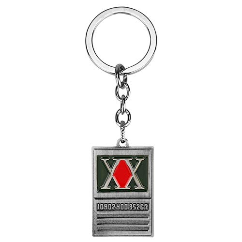 Saicowordist Hunter × Hunter Llavero Anime Lindo Colgante Aleación Llavero Accesorio Anime Fans Regalo (Verde)