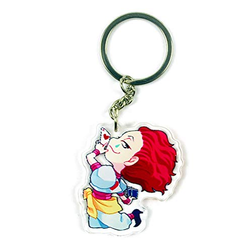 Saicowordist HUNTER×HUNTER Llavero de dibujos animados transparente de doble cara colgante acrílico llavero bolsa accesorios anime fans regalo (6 piezas)