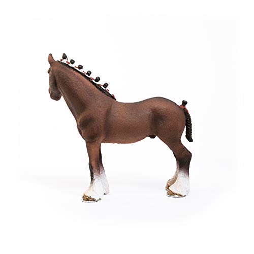 Schleich- Caballo Semental Clydesdale, Color (13808)