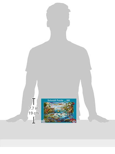 Schmidt Spiele- Descubre los Dinosaurios, puzle Infantil de 200 Piezas, Color carbón (SCH56253)