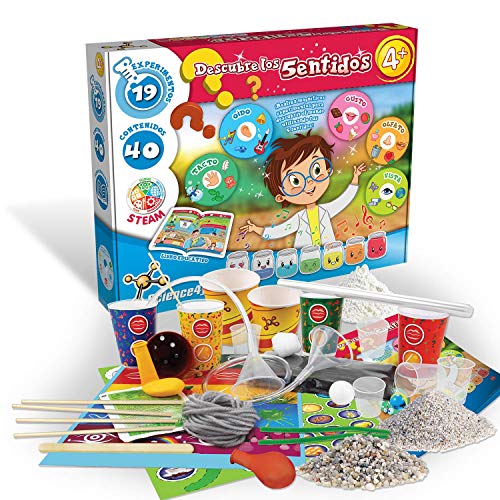 Science4you - Descubre los 5 Sentidos - Kit Científico para Niños: 19 Experimentos - Juguetes y Juegos Educativos y Sensoriales para Niños 4+ Años, Regalos para Niños y Niñas
