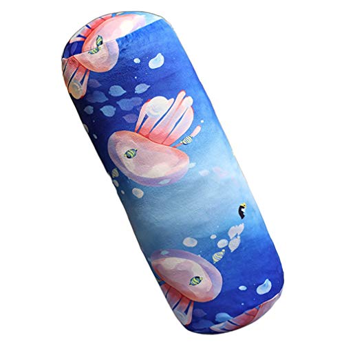 Sensiabl Simple estilo nórdico almohada larga felpa juguete tira larga impresión cojín almohada bebé comodidad juguete creativo regalo azul real 100 * 20 cm