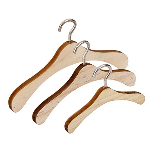 Sharplace Percha de Madera de 3x10 Piezas para Muñecas BJD 1/4