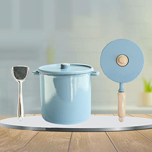 sharprepublic Casa de Muñecas de Olla en Miniatura de 3 Piezas 1: 8, Juego de Simulación, Modelo de Aprendizaje, Accesorios de Muebles, Muebles de Casa de Muñe - orquídea tonta