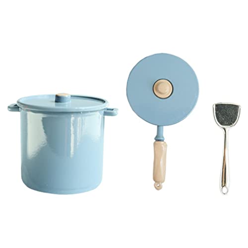 sharprepublic Casa de Muñecas de Olla en Miniatura de 3 Piezas 1: 8, Juego de Simulación, Modelo de Aprendizaje, Accesorios de Muebles, Muebles de Casa de Muñe - orquídea tonta