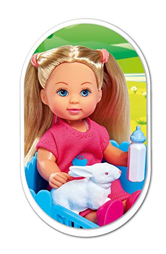 Simba Toys-5732156 Muñeca 29 cm Animales Felices, con Evi Love 12 cm y Accesorios, Dos Disponibles, Recibirás un Modelo de Forma Aleatoria (5732156)