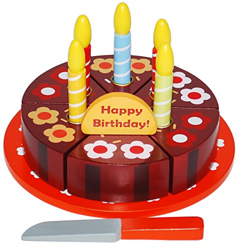 Siva Toys Tarta de Tienda de Madera para Cortar, Multicolor GmbH Siva_228252