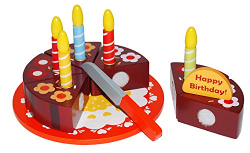 Siva Toys Tarta de Tienda de Madera para Cortar, Multicolor GmbH Siva_228252