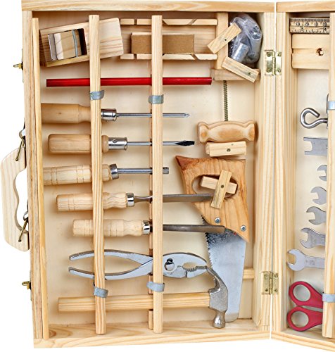 small foot company Legler Deluxe - Juego de Herramientas de Juguete (a Partir de 8 años, Madera y Metal)