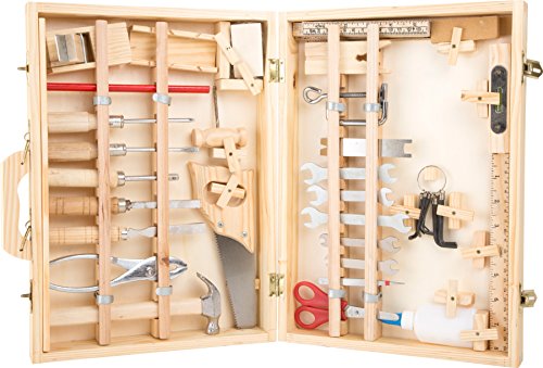 small foot company Legler Deluxe - Juego de Herramientas de Juguete (a Partir de 8 años, Madera y Metal)