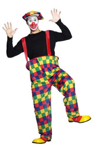 Smiffys 96312L Miffy Disfraz de payaso en forma de aro, con pantalones, sombrero y corbatín, Multicolor, L