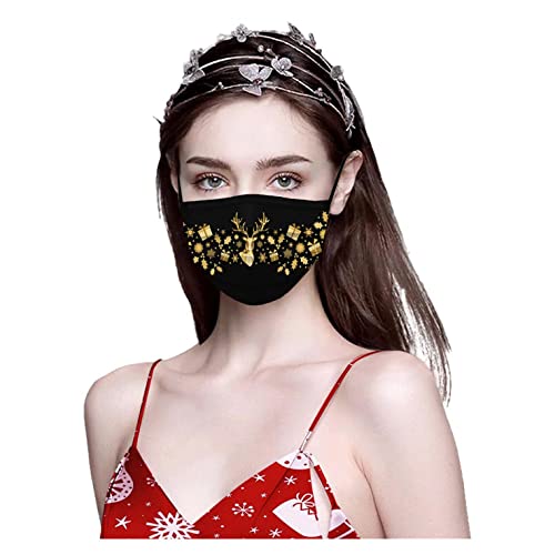 Sonnena 10 unidades Adultos Unisex,Estampados de muñeco de nieve, alce, árbol de navidad,Suave con Elástico para Los Oídos para Al Aire Libre,Viajes,Navidad,Año nuevo