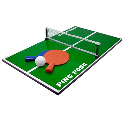 Sport One Futbolín y Billar de Apoyo. Juego de Mesa 6 en 1. Futbolín de 51 x 31 x 16 cm. Tarjeta de casa con Juegos de Mesa: Ping Pong, ajedrez, Dama, Backgammon. Idea de Regalo, Madera, (706200411)