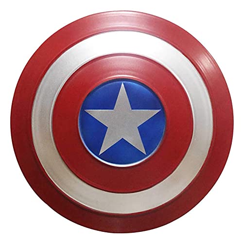 SPOTOR Escudo Capitan America 47cm Metal Personaje Interactivo Entre Padres E Hijos Que Se Disfraza Accesorios CapitáN AméRica Shield CapitáN Disfraz, Shield Bar Decoración