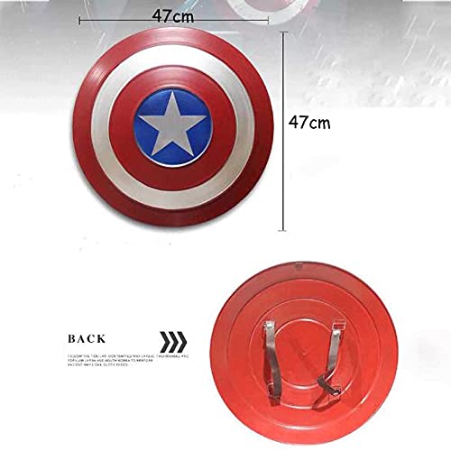 SPOTOR Escudo Capitan America 47cm Metal Personaje Interactivo Entre Padres E Hijos Que Se Disfraza Accesorios CapitáN AméRica Shield CapitáN Disfraz, Shield Bar Decoración