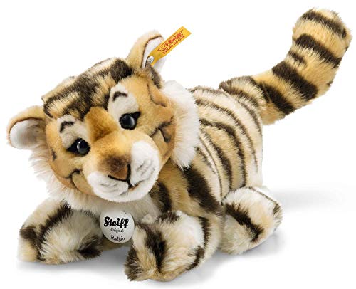 Steiff 066269 Radjah - Cachorro de Tigre de Peluche articulado Tumbado (28 cm)
