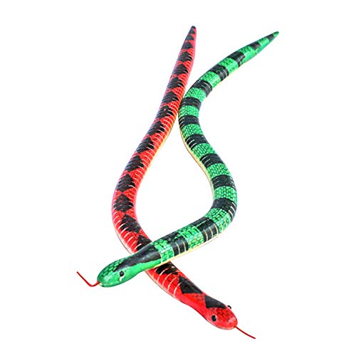 STOBOK Serpiente de Madera Juguete Simulación Serpiente Juguete Animal Modelo Manualidades Juguetes para Niños