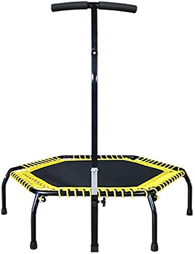 Suge Plegable Mini trampolín Ejercicio Rebounder con Ajustable Baranda, Cubierta for Adultos y niños, Urbano Cardio Workout Inicio Trainer, Bungee Rope Sistema, la Carga máxima de 400 LB
