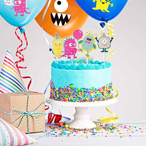 SUNBEAUTY Monster Decoración De Cumpleaños Cumpleaños para Niños Decoración De Fiesta De Monstruos (Conjunto De Monstruo)