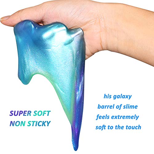 SWZY Fluffy Slime, 6 Pack Galaxy Slime Kit Stress Relief DIY Toys for Kids Adults