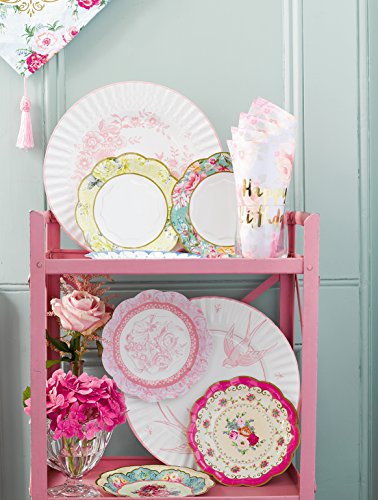 Talking Tables TS6-VINTAGE-PLATE Placa, Cartón, multicolor, 12 Unidad (Paquete de 1)