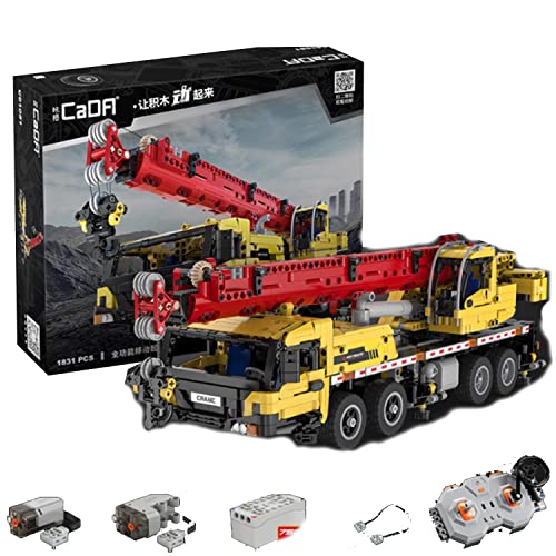 Technic camión grúa de brazo móvil, modelo de bloque de construcción ingeniería, compatible con Lego，1831+, camión de brazo de ingeniería de control remoto eléctrico Static,60 * 17 * 16.cm