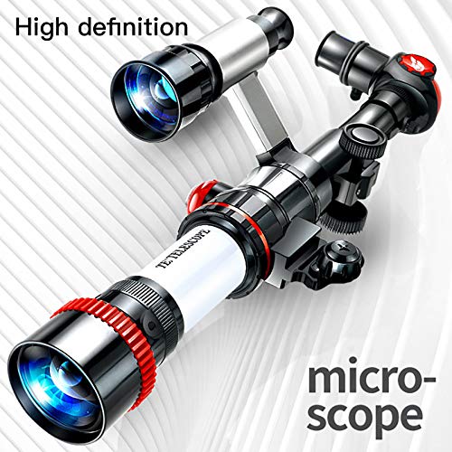 Telescopio infantil (20 x 30 x 40 x) reflector astronomía telescopio para niños principiantes astronómicos (A)