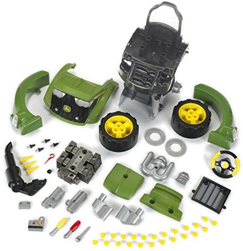 Theo Klein 3916 Motor de tractor John Deere, Réplica de motor con 56 piezas y múltiples funciones para atornillar y pensar, Medidas 43 cm x 40 cm x 52.5 cm, Juguete para niños a partir de 3 años