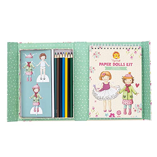 Tiger Tribe- Paper Dolls Kit/Vintage Kits de Acuarelas, Multicolor (3760220)