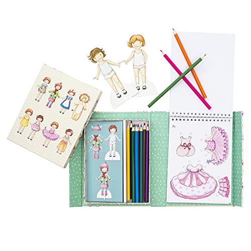 Tiger Tribe- Paper Dolls Kit/Vintage Kits de Acuarelas, Multicolor (3760220)