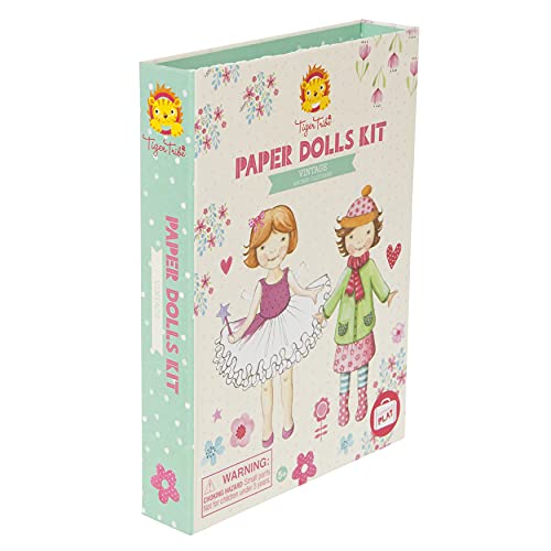 Tiger Tribe- Paper Dolls Kit/Vintage Kits de Acuarelas, Multicolor (3760220)