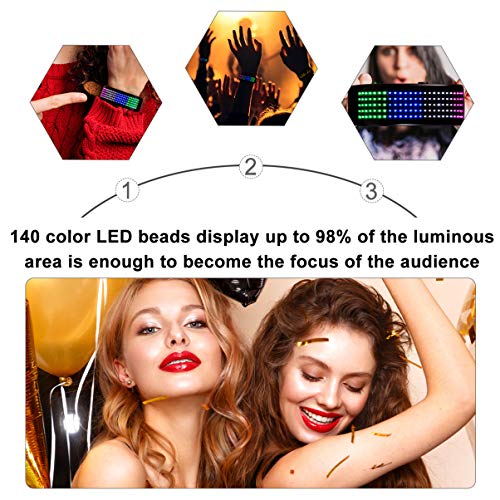 Tomaibaby Pulseras Led Luminosas Pulseras Luminosas Brazaletes Intermitentes para Andar en Bicicleta Correr Conciertos Acampar Deportes Al Aire Libre (Negro)