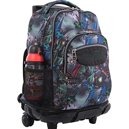 TOTTO Morral Rue Bomper Renglones Mochila con Ruedas, Adultos Unisex, Azul (Azul), Talla Única