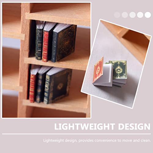 TOYANDONA 1: 12 Miniaturas de Escala Libros de La Casa de Muñecas: Miniaturas Atemporales Surtidas Libros Mini Books Modelo Modelo Maconeo Accesorios de Decoración Pretend Play Toy 24Pcs
