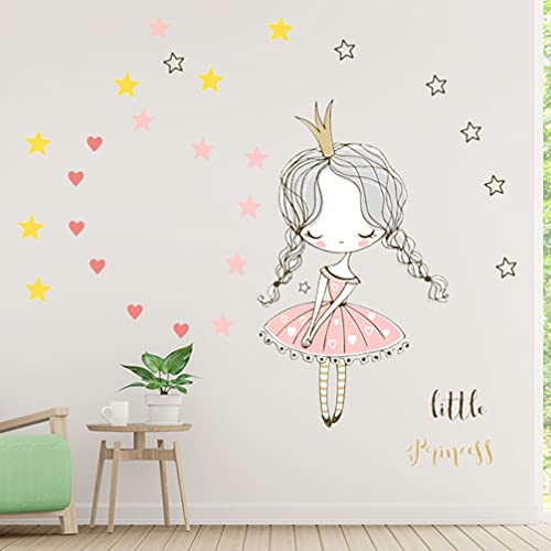 TOYANDONA Calcomanías de Pared de Princesa Pegatinas de Puerta de Dormitorio de Niña Pegatinas de Ventana de Habitación de Bebé Decoraciones de Pared de Guardería para Fiesta de Dormitorio