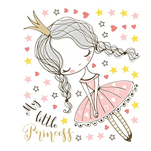 TOYANDONA Calcomanías de Pared de Princesa Pegatinas de Puerta de Dormitorio de Niña Pegatinas de Ventana de Habitación de Bebé Decoraciones de Pared de Guardería para Fiesta de Dormitorio