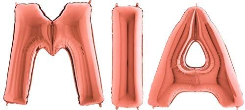 TOYLAND® Globos con Letras de Oro Rosa de 40 "- MIA- Top 10 Nombres de niña 2018