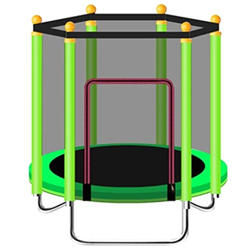Trampolines Trampolin Fitness,Trampolín De Interior para Niños, Trampolín De Juego En El Hogar, Trampolín Deportivo con Juego De Barandas (Color : Green, Size : 120cm)