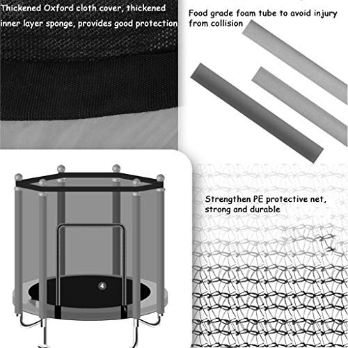Trampolines Trampolin Fitness,Trampolín De Interior para Niños, Trampolín De Juego En El Hogar, Trampolín Deportivo con Juego De Barandas (Color : Green, Size : 120cm)